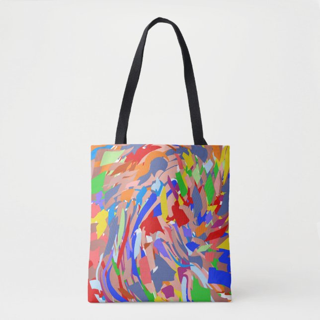 Modernes Design Rot Gelb Rosa Gold Tasche (Vorderseite)
