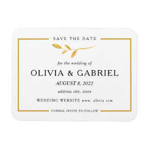 Modernes Design Save the Date. Elegante Hochzeit Magnet