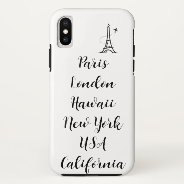 Modernes Design Schwarz-weiß Case-Mate iPhone Hülle (Rückseite)