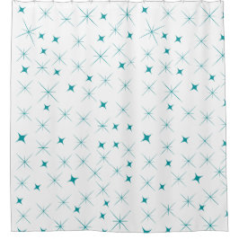 Modernes Design Sternexplosion in elegantem Blau Duschvorhang