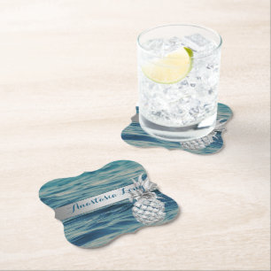 Modernes Design, Strand, See, Ananas Untersetzer