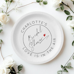 Modernes Design-Valentinstag-Brautparty Pappteller