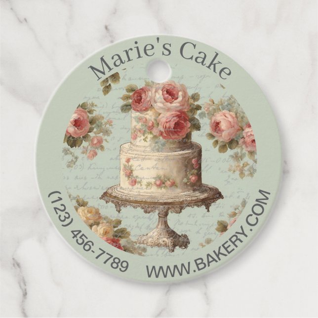 Modernes Dessergebäck Baker Caterer Cupcake Geschenkanhänger (Vorderseite)