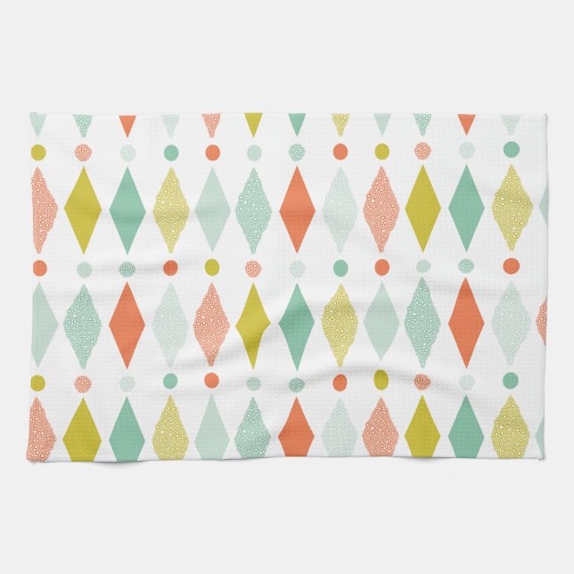 Modernes Diamantmuster Handtuch (Horizontal)