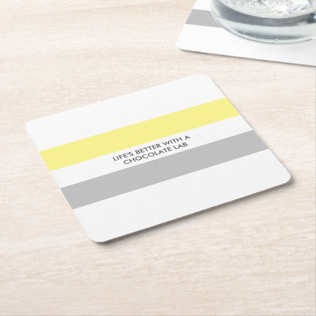 Modernes Dog Lover Labrador Fun Zitat Rechteckiger Pappuntersetzer (angewinkelt)
