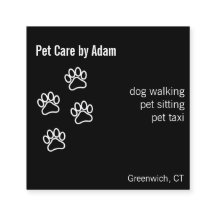 Modernes Dog Walker Pet Sitter pawsome dunkelgrün