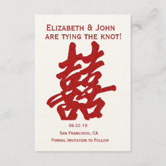 Modernes doppeltes Glück Save the Date