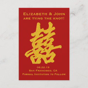 Modernes doppeltes Glück Save the Date