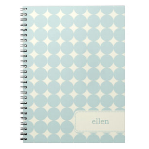 Modernes Dots-Personalisiert-Notebook - Soft Blue Notizblock