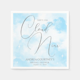 Modernes Dreamy Pastel Blue Cloud Nine Brautparty Serviette