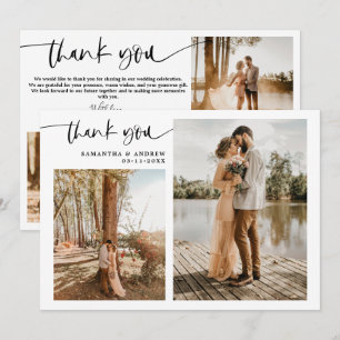 Modernes Drehbuch 5 Foto weiß danke Ihnen Hochzeit