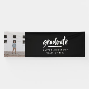 Modernes Drehbuch Foto Schwarz-weißer eleganter Ab Banner