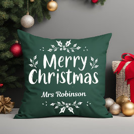Modernes Drehbuch Frohe Weihnachten Individuelle N Kissen