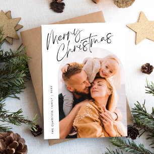 Modernes Drehbuch Frohe Weihnachtsgeschichte 2 Fot Feiertagskarte