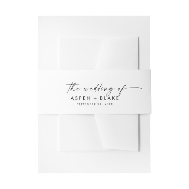 Modernes Drehbuch für die Hochzeit der Einladung B Einladungsbanderole (Vorderseite Beispiel)
