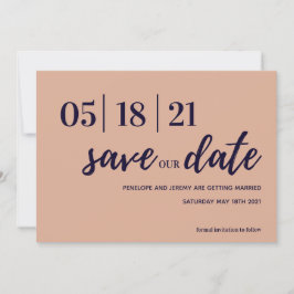 Modernes Drehbuch für Marine und Rosa Save the Dat Save The Date