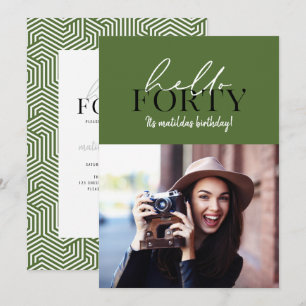 Modernes Drehbuch & geometrisches 40. Foto