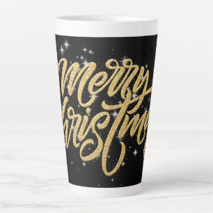Modernes Drehbuch Golden Frohe Weihnachten Custom Milchtasse