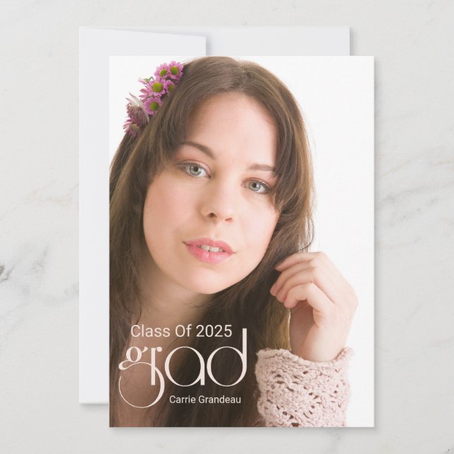 Modernes Drehbuch I Foto Grad Ankündigung (Vorderseite)