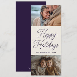 Modernes Drehbuch Lila Zwei Fotos Weihnachten