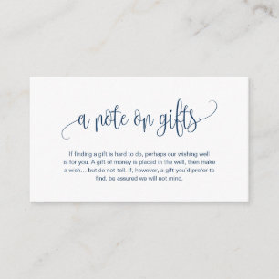 Modernes Drehbuch, Navy Blue Schriftart, Eine Anme Begleitkarte