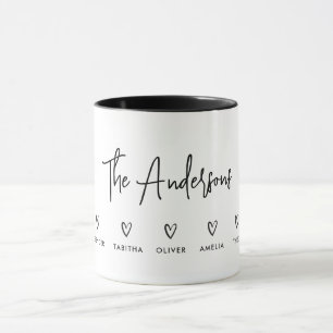 Modernes Drehbuch Personal 5 Familiengeschenkposte Tasse