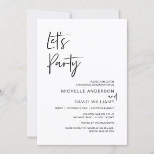 Modernes Drehbuch, Probe Dinner und Party Invitati Einladung