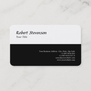 Modernes Drehbuch Schwarz-weiß Minimalistisches De Visitenkarte