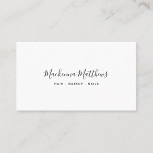 Modernes Drehbuch White Hair Stylist Salon Visitenkarte