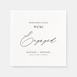 Modernes Drehbuch Wir sind Verlobte Engagement Par Serviette