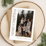 Modernes Drehbuch - Zwei Fotos Weihnachten<br><div class="desc">Feiern Sie die Festsaison mit einer Touch von Eleganz mit dieser modernen Zwei-Foto-Familienurlaubskarte. Mit einem minimalistischen Design und einem stilvollen vertikalen Drehbuch bietet diese Karte eine zeitlose boho rustikale Ästhetik. Das elegante, zeitgenössische Ambiente verbindet moderne Eleganz mit einer Touch Vintagen Charmes. Ideal, um Wärme und Freude mit den Lieben zu...</div>
