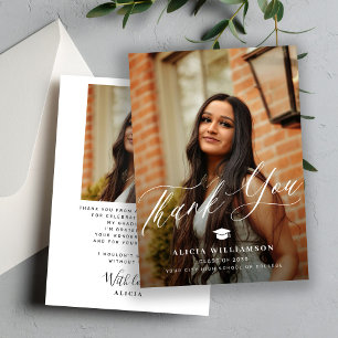 Modernes Drehbuchabschlussstudium 2 Foto Abschluss Dankeskarte