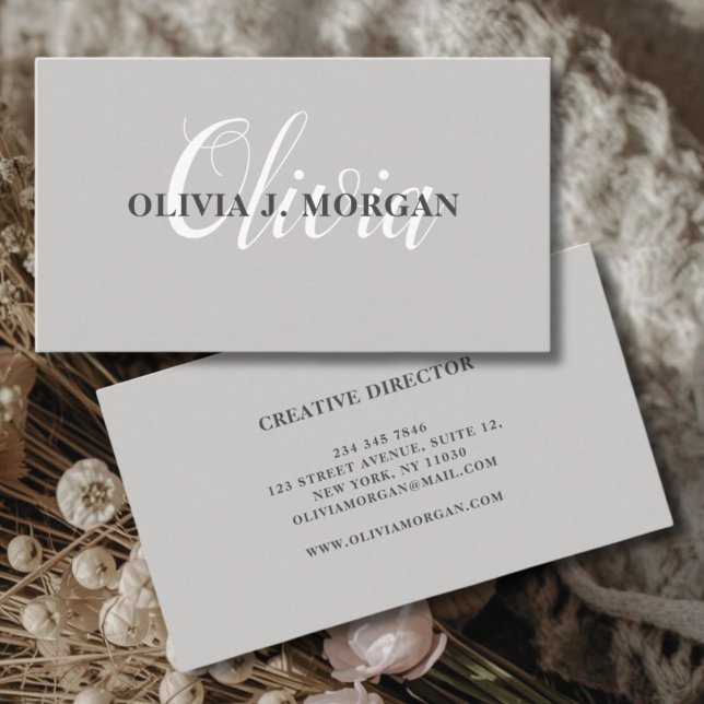 Modernes Drehbuchlogo - minimaler beruflicher Name Visitenkarte (Von Creator hochgeladen)