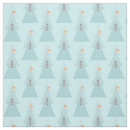 Modernes Dreieck-Muster-geometrischer Schneemann Stoff