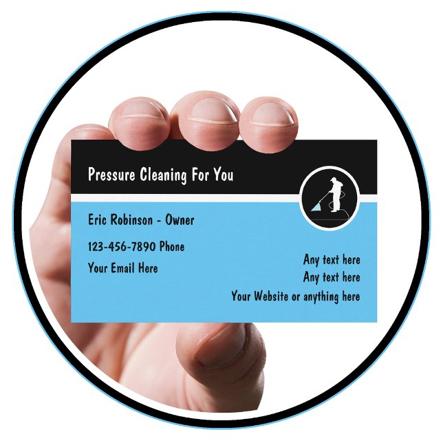 Modernes Druckwaschen und Reinigen Visitenkarte (Von Creator hochgeladen)