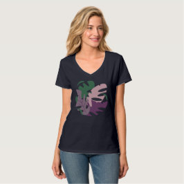 Modernes Dschungel Tropisches Monstera Blätter T-Shirt