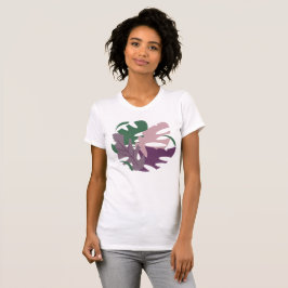 Modernes Dschungel Tropisches Monstera Blätter T-Shirt