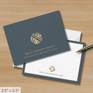 Modernes Dual-Side-Firmenlogo Mitteilungskarte