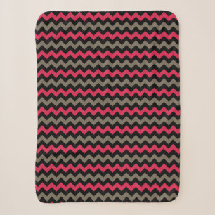 Modernes dunkelbraunes Zickzack Muster Sherpadecke