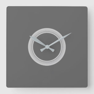 Modernes dunkelgraues quadratische wanduhr