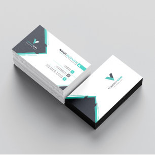 Modernes Dunkelgrün Visitenkarte