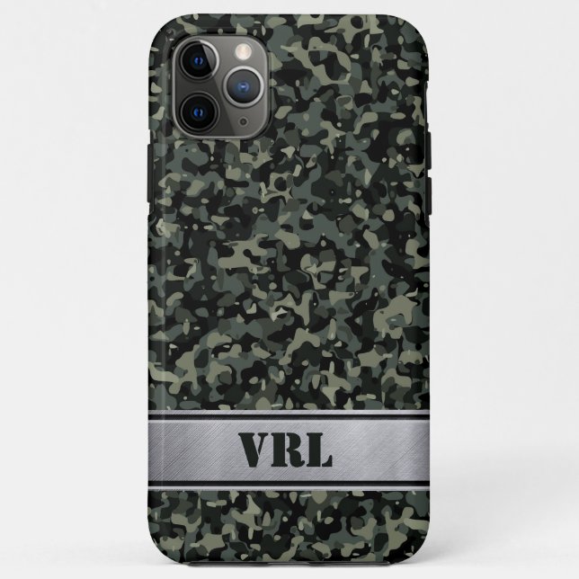 Modernes dunkelgrünes Camouflage iPhone 11 Pro Max Case-Mate iPhone Hülle (Rückseite)