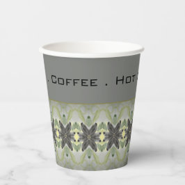 Modernes dunkles Grau mit Grün Pappbecher