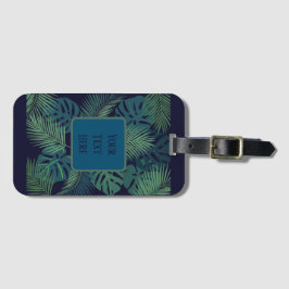 modernes, dunkles Palmenblatt Gepäckanhänger