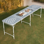 Modernes Dusty Blue Wedding Foto Beer Pong Tisch<br><div class="desc">Beginnen Sie Ihre Hochzeitsfeiern mit dem modernen Blue Wedding Foto Beer Pong Table. Dieser elegante Tisch ist in einem schlichten, staubblauen Design gehalten und verleiht Ihrem Fest eine zeitgemäße Touch. Personalisieren Sie es mit Ihrem bevorzugten Foto für einen einzigartigen und unvergesslichen Sake. Aus langlebigen Materialien gefertigt, verspricht es Stabilität und...</div>