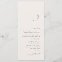 Modernes Ecru Olive Branch Wedding Menu