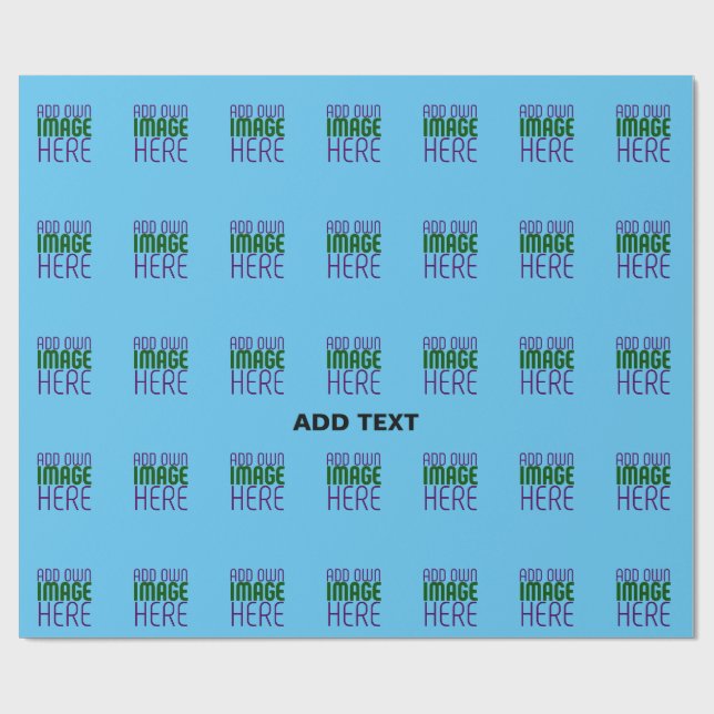 MODERNES EDITABLE SWAG SKY BLAUE BILD TEMPLATE GESCHENKPAPIER (Flach)