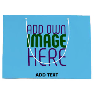 MODERNES EDITABLE SWAG SKY BLAUE BILD TEMPLATE GROßE GESCHENKTÜTE