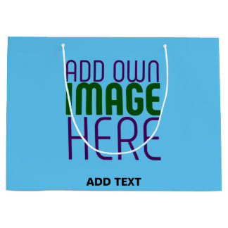 MODERNES EDITABLE SWAG SKY BLAUE BILD TEMPLATE GROßE GESCHENKTÜTE