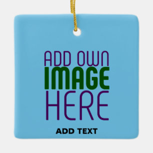 MODERNES EDITABLE SWAG SKY BLAUE BILD TEMPLATE KERAMIKORNAMENT